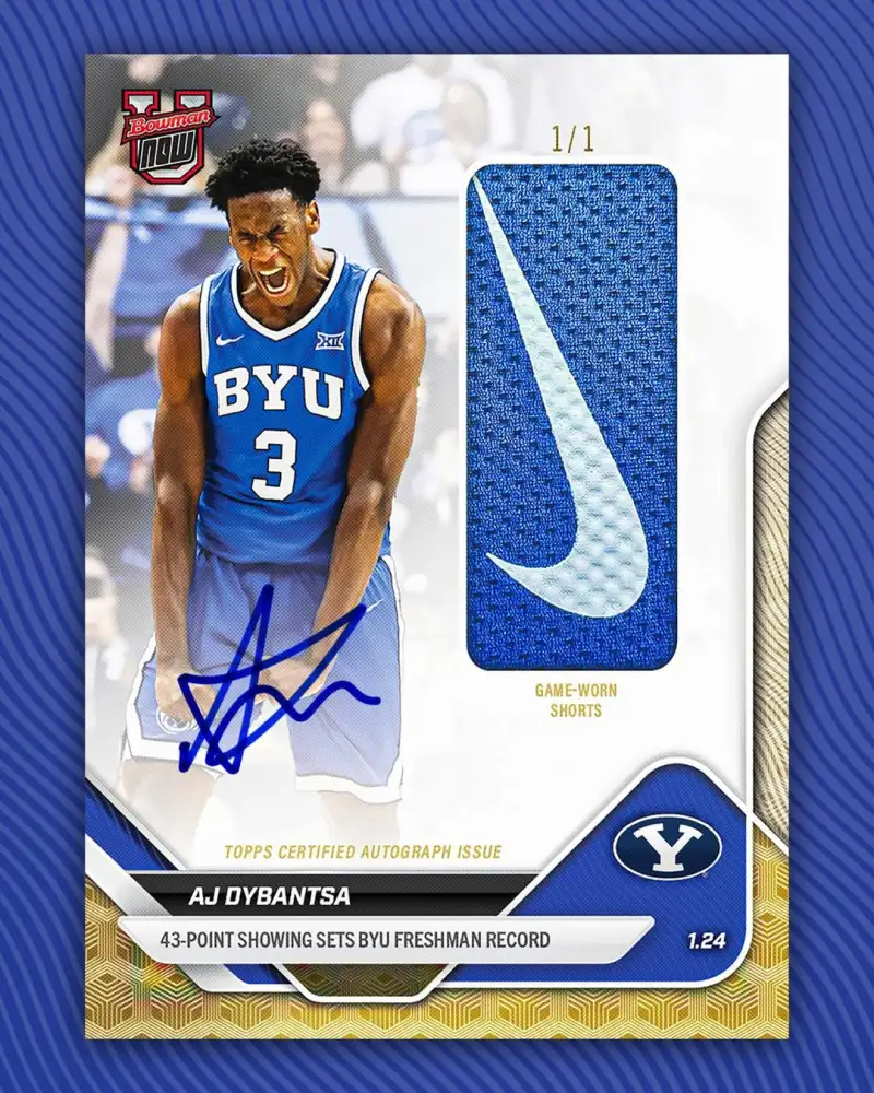 K8凯发官网、网页版登录、2025新版优化、个性化推荐、智能同步-迪班察破BYU校史得分记录！球衣+篮网碎片入藏亲签球星卡